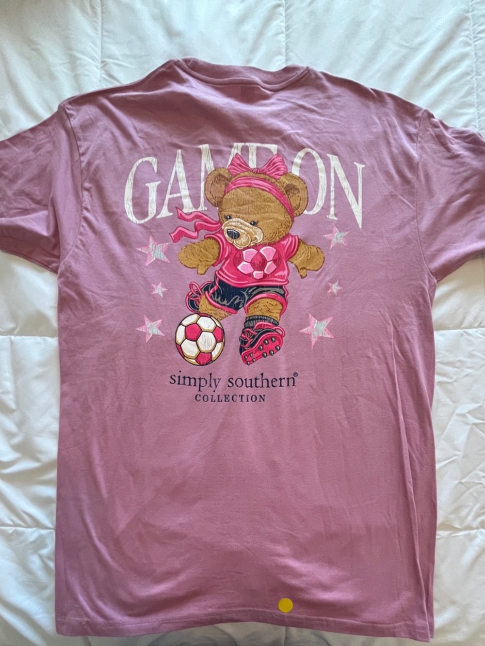 Simply Southern “Game On”Soccer Tee size Large